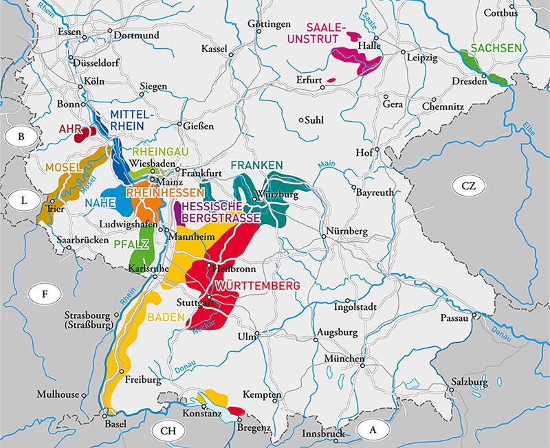 mapa nemecka