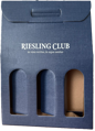Kartónová kazeta / Riesling Club - in vino veritas, in aqua sanitas, 3 fľaše, zelená/modrá