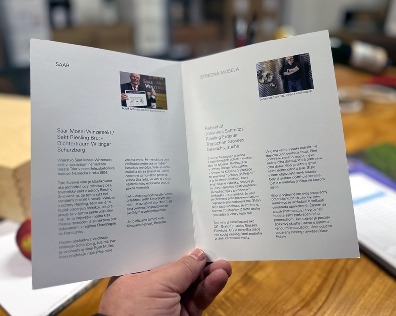 Individuálna karta k vínam / A5 Individuálna karta k vínam / A5