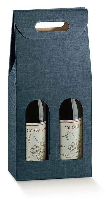 Kartónová kazeta / Blue, 2 fľaše, zlatá